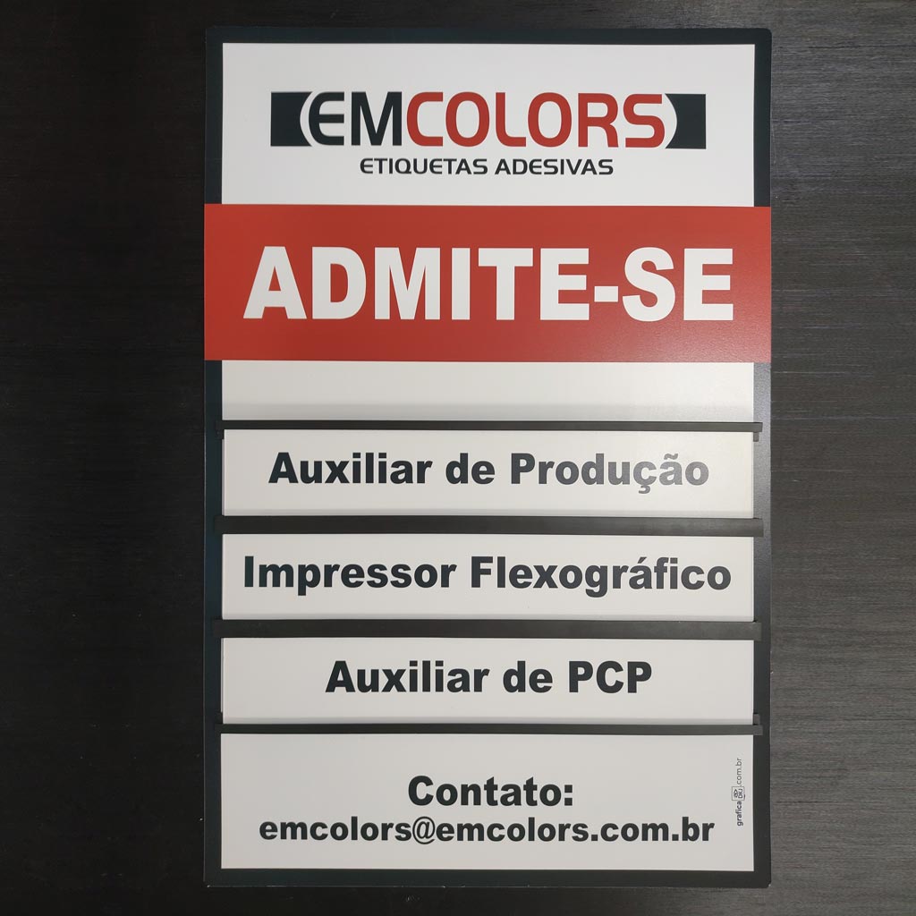 Em Color etiquetas adesivas – placa admite-se