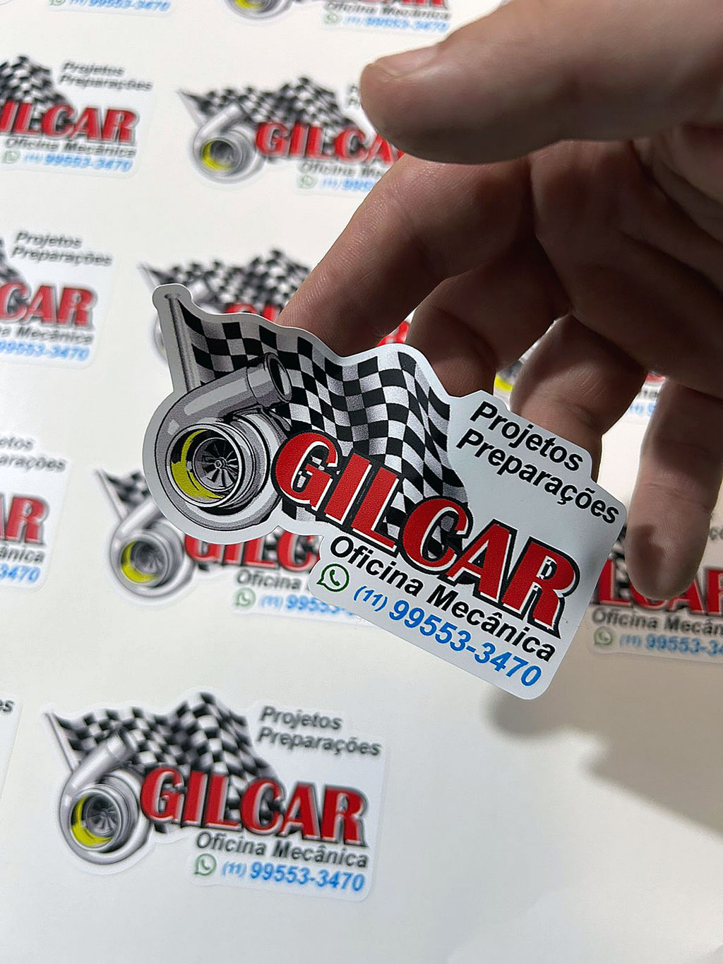 Gilcar oficina mecânica – sticker personalizado